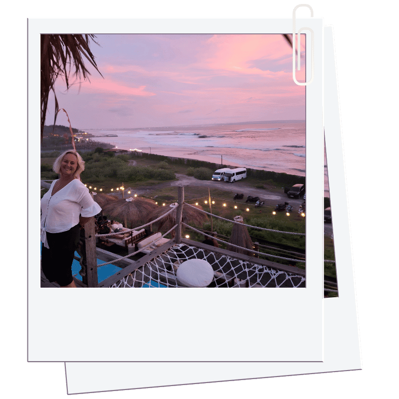 Canggu Bali wellness retreat setting with beachfront views and fresh nourishing food