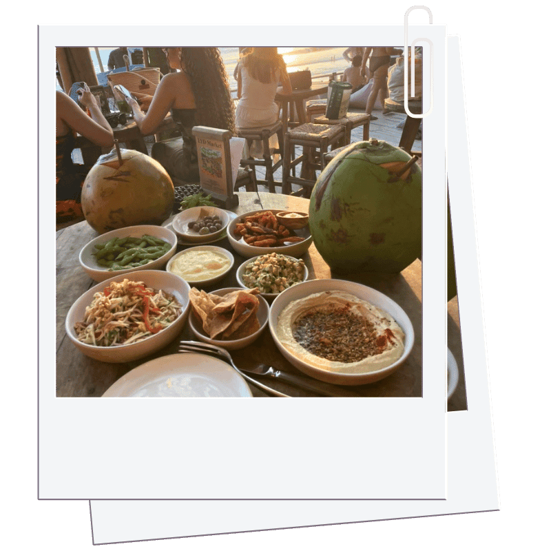 Canggu Bali wellness retreat setting with beachfront views and fresh nourishing food